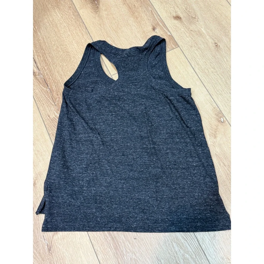 Nike‎ Womens Just Do It Racerback Tank Top Charcoal Grey Heather Graphic Small